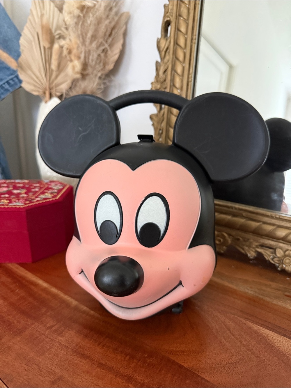 Vintage Mickey Mouse Head Shaped Lunch box Bag